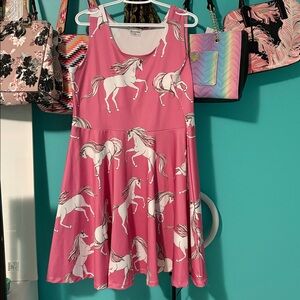 NWOT CowCow Pink Unicorn Dress Size 3X
